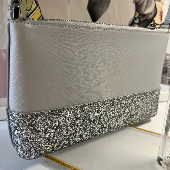 kate spade Light Gray and Silver Crossbody Bag - Picture 4 of 7